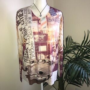 Just Cavalier Graphic Sublimation Long Sleeve Top